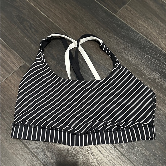 lululemon athletica Other - Lululemon Energy Bra, Parallel Stripe Black White / Black - Size 8